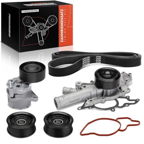 Frankberg Zahnriemenkit Zahnriemensatz mit Wasserpumpe Kompatibel mit C-Klasse W203 2.2L 2003-2007 E-Klasse W211 2.7L 2002-2008 Replace#