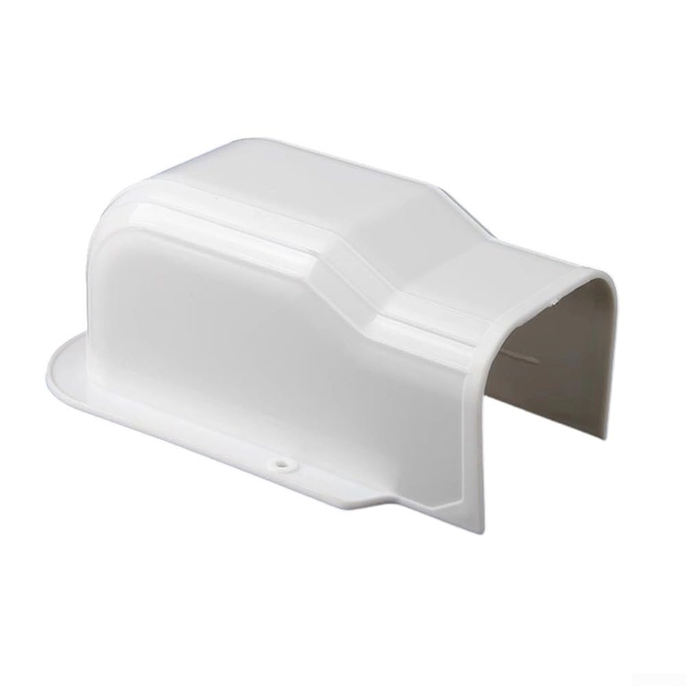 PVC Air Conditioner Line Cover Kit Decorative Tubing Set Modular Design Flexible Hose Complete Concealment for 75x65mm AC Lines Snap Together Easy Installation Indoor Outdoor Use(wall cover)
