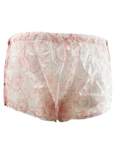 Haian Classic Unisex-Inkontinenz-Unterhose mit Schnappverschluss, Kunststoff, bedruckt, wasserdicht, Größe L, Bär