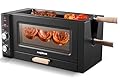 Electric Rotisserie Grill Indoor with Auto-Rotating Skewer, 24 QT Smoke-Free Rotisserie Oven with Timer, Temperature Control for Brazilian Picanha BBQ, Churrasco, Black