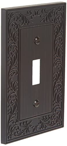 Image of Amerelle 43TVB English Garden Wallplate, 1 Toggle, Cast Metal, Aged Bronze, 1-Pack