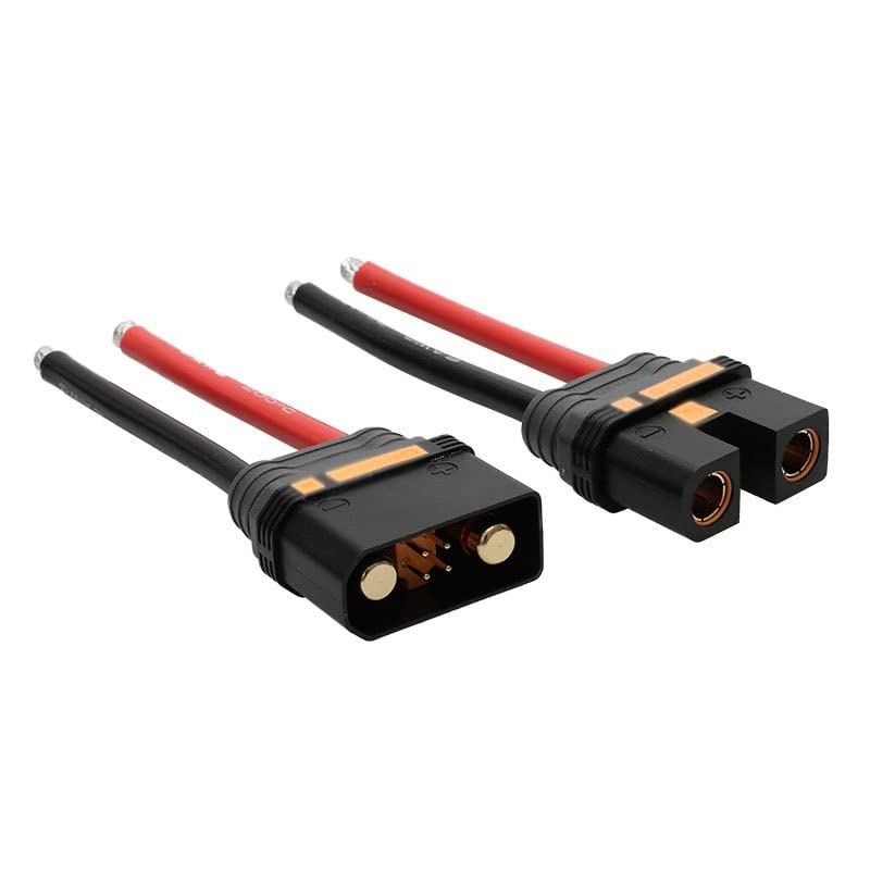 GreeSafety Accesorios para Drones 1 par for Dron de Agricultura RC e-Bike QS10-S Enchufe de Cable Adaptador de Conector de batería Macho Hembra con Cable de Silicona 6AWG 100mm