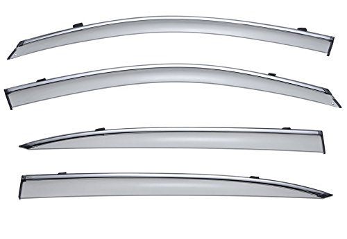 Wellvisors Window Visors Wind Deflectors Compatible With Honda 2013-2017 Accord Sedan 4 Door With Chrome Trim Rain Guards 3-847Hd018 #TOP8