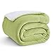 Sherpa Throw Blanket Sage Green 50x60 Reversible Fuzzy Microfiber All Season Blanket for Bed or Couch by Bedsure