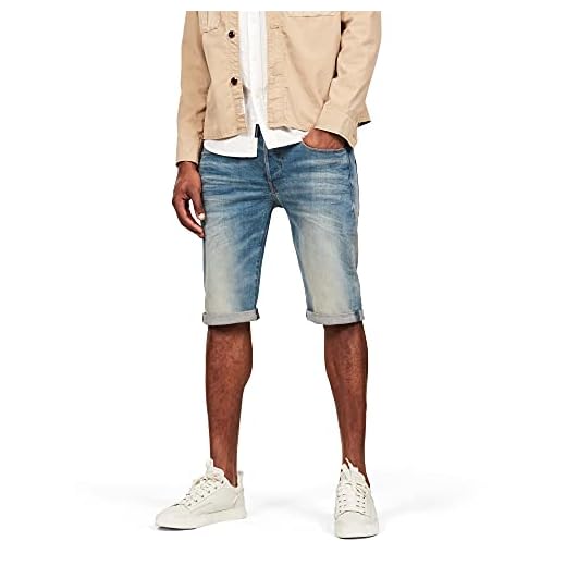 G-STAR RAW 3301 Tapered Custom Pantalones Cortos, Azul (Lt Aged 6541/424), W28 (Talla del Fabricante: 28W) para Hombre
