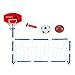 2 en 1 juego de goles de baloncesto de fútbol, ​​kindergarten juguetes de bola al aire libre competitiva, kits portátiles para niños y kit de aro de baloncesto con red para al aire libre interiores