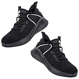 Melhor Tênis Para Corrida Masculino de 2025: Guia de Compra Completo! 7 Holibanna Tênis masculino esportivo respirável para academia, tênis informal para corrida ao ar livre, 1 par (preto), Preto, 9.5