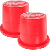 NUOBESTY 1 Pair Bucket Stilts Plastic Balancing Stilts, Red (Random Color Rope)