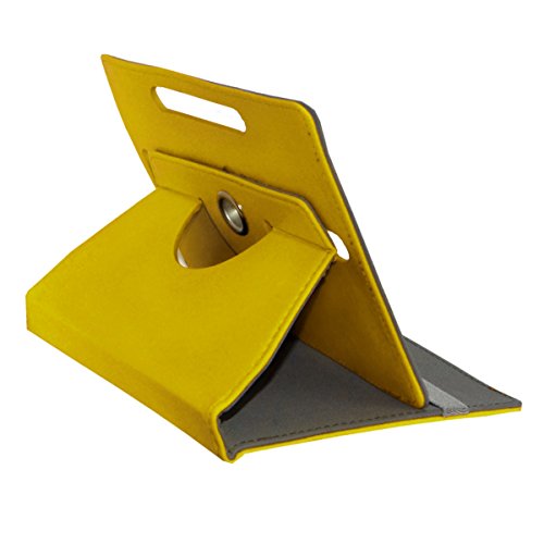 Image of Acm Rotating Leather Flip Case Compatible with Kindle 6 inch E-Reader Tablet Cover Stand Yellow