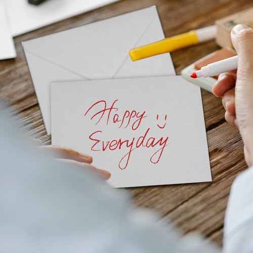 Weißer Umschlag Bunte Faltkarten mit Briefumschlagen, kreative Klappkarten 15 * 10 cm zum Gestalten, Beschriften, Einladungskarten