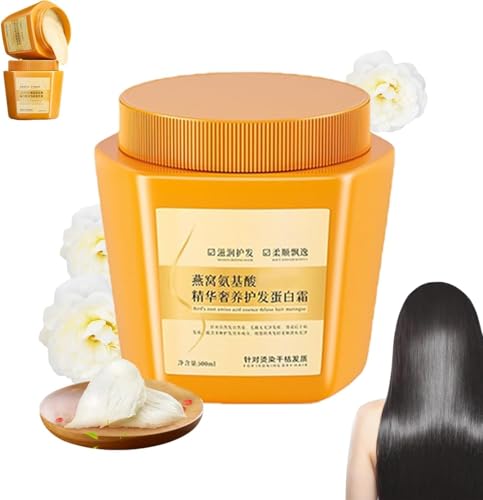 Amino Acid Essence Luxury Nourishing Hair Protein Cream, Moisturizing Repair Hair Care Conditioner, 500ml Repairing Essence Hair Mask, Deep Conditioner for Dry, Frizzy & Damaged Hair