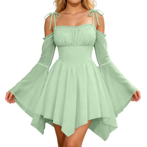 Vestido de gasa estilo corsé renacentista para estilizar la figura en verano