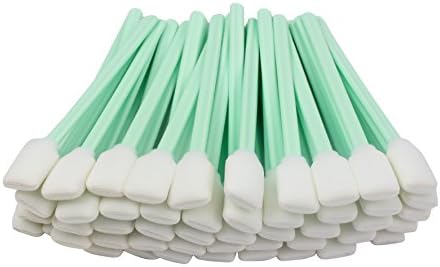 VANLAN 50pc 5.1" Square Rectangle Foam Cleaning Swab Sticks for Solvent Format Inkjet Printer Roland Optical Equipment