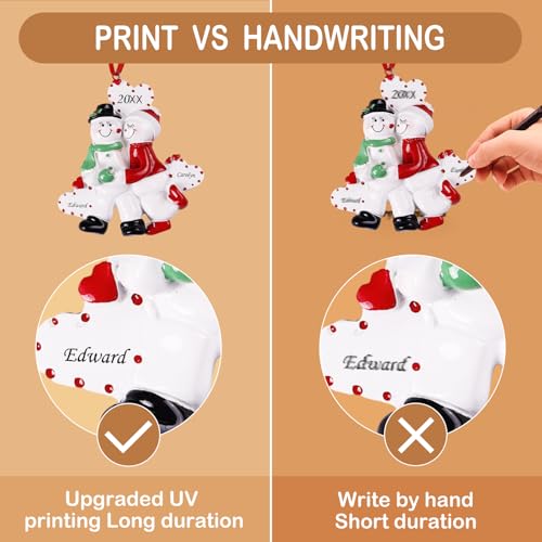 Image of iDIY Personalized Couple Christmas Ornaments 2025 - Custom Resin Christmas Tree Decoration, Customized Names & Year Keepsake Gift for Him & Her, Holiday Ornament for Couple, Newlywed, Anniversary