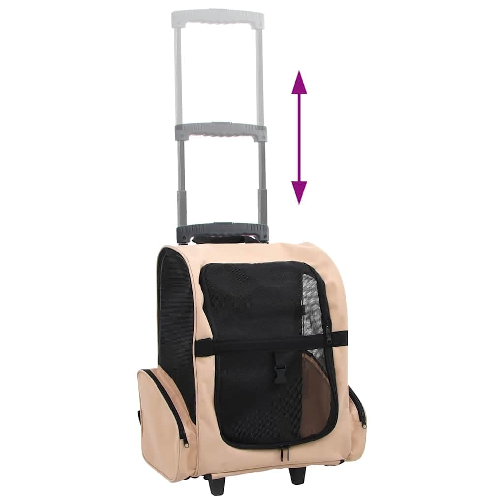 vidaXL Chariot Polyvalent Pliable pour Animaux de Compagnie Sac de Transport