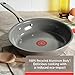 T-fal Ceramic Non-Stick Induction, 10.5 and 12 Inch 2 piece Frypan Set, Stone Grey