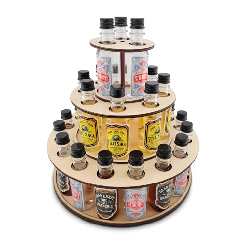 Shot Cake Party Centerpiece Display for Mini Liquor Bottles |