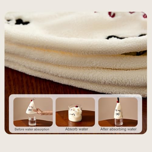 Toallas de mano para cocina de forro polar coral súper absorbente (Juego de 9 unidades) 6