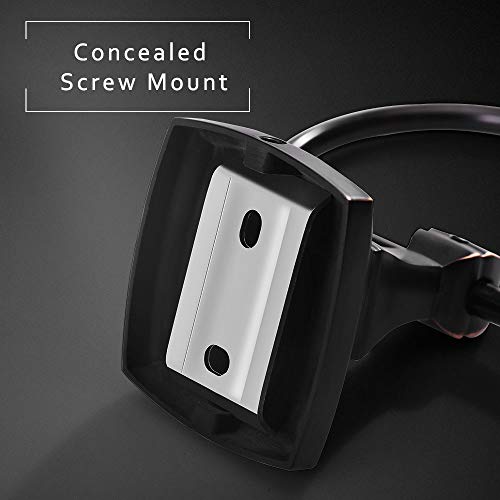 Luckup Bathroom Hardware Set Oil Rubbed Bronze Bath Accessories Wall Mounted Square Towel Bar Set Sus304 Stainless Steel, 8 Piece #TOP6