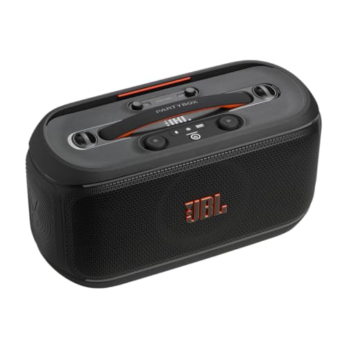 Image of JBL PartyBox On-The-Go 2 Portable Bluetooth Party Speaker with Wireless Mic, Dynamic Lightshow, 15-Hour Playtime, Splashproof, Handle & Shoulder Strap - Powerful JBL Pro Sound