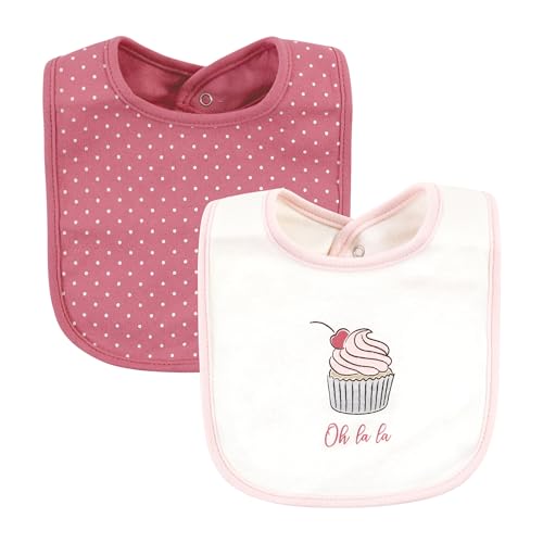 Image of Hudson Baby Unisex Baby Cotton Bibs, Sweet Bakery, One Size