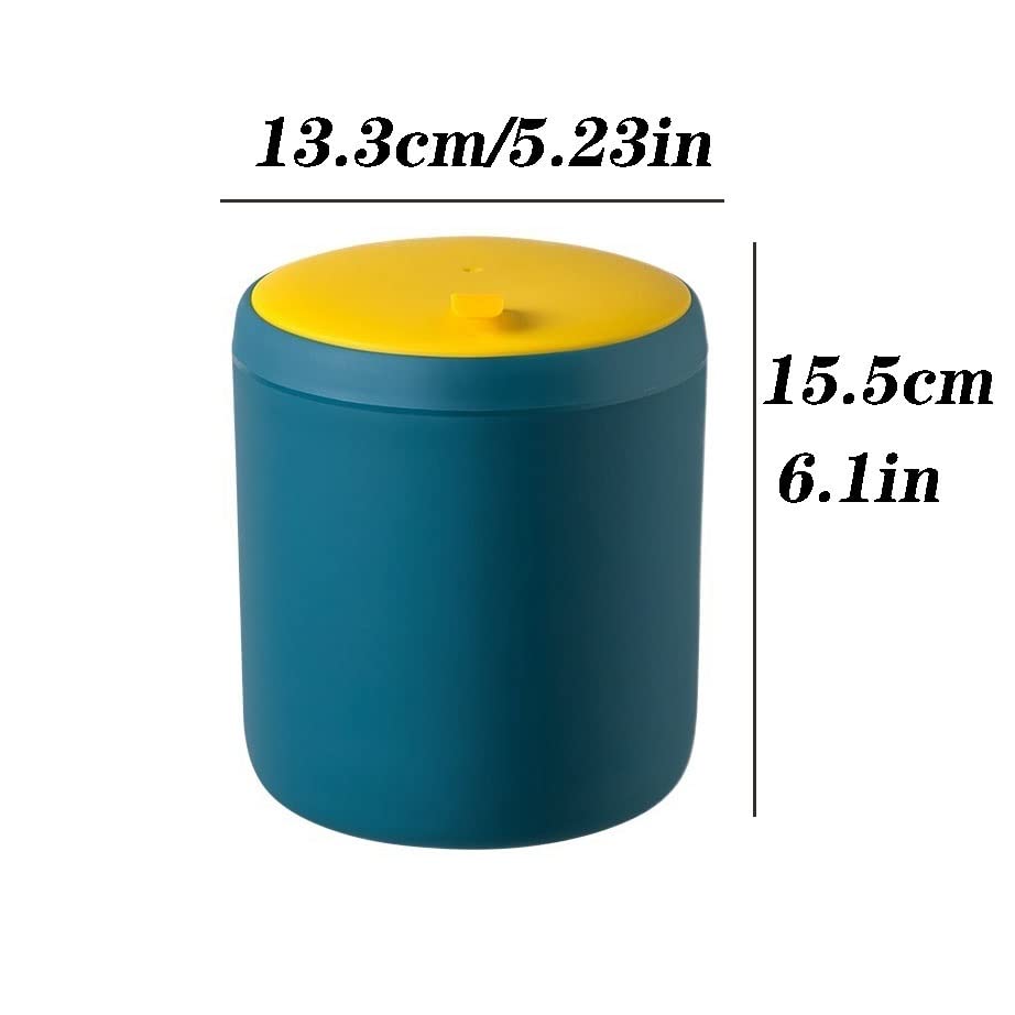 Miniatura 2 de HASMI Cubo de basura mini papelera de escritorio, cesta de basura de escritorio, mesa para el hogar, papelera de plástico, suministros de oficina,