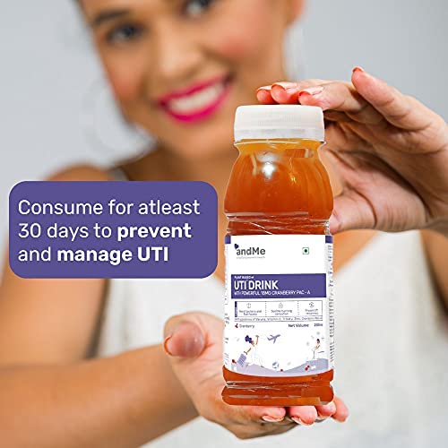 Image of & ME Sugar Free Cranberry Juice for UTI (Pack of 30) - With Cranberry Extract and 24 Powerful Ingredients, No Added Sugar - 200ml in Each Pack