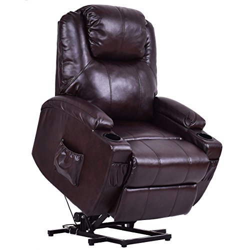 Giantex Electric Power Lift Recliner Chair for Elderly, Padded Seat with Remote Control