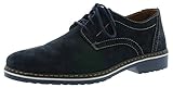 rieker herrenschuhe blau braun Rieker Markenqualität Rieker 16501 Herren Schnürhalbschuhe, Halbschuhe, Schnürer blau (Pazifik / 14), EU 43