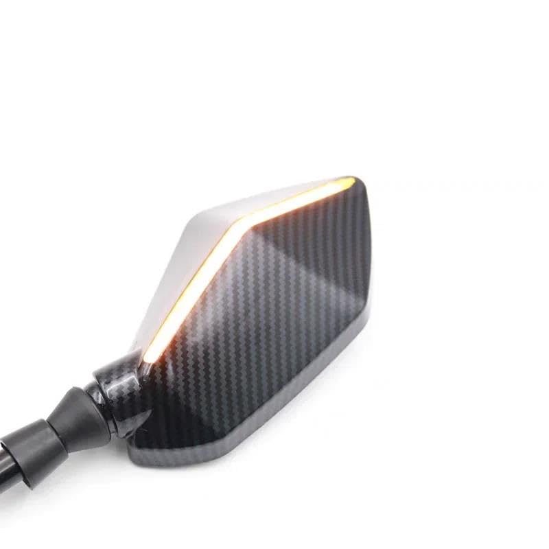 Espejo retrovisor de fibra de carbono de 8-10 mm Kymco Xciting 400i Downtown 350 Ak550 3