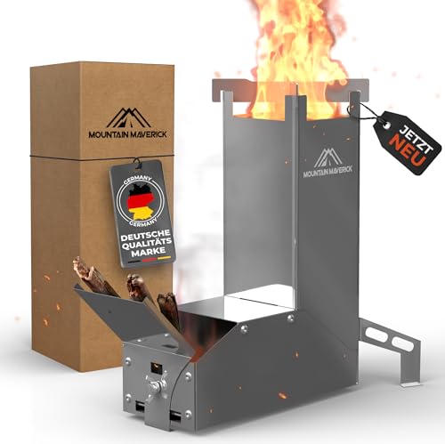 Produktbild von VEVOR Camping-Raketenofen, Tragbarer Raketenofen Mit Holzfeuerung Und Doppeltür 136417801272