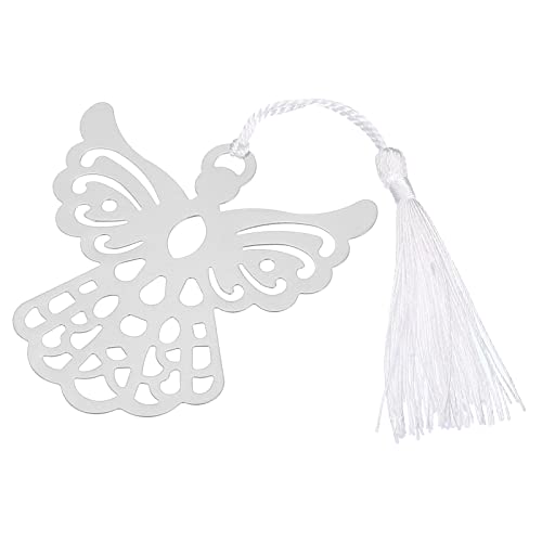 Signet ange métal PATIKIL 60pcs avec pompon soie argent pour souvenirs de mariage