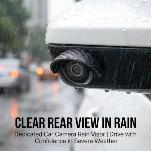 Protector de lluvia de cámara de visión trasera antideslumbrante de coche 4