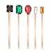 Lurrose 5pcs Colorful Crystal Hair Pins Gold Vintage Decorative Bobby Pins for Women (Mixed Style)
