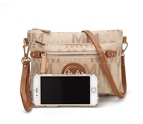 Image of MKF Collection Crossbody Bag for Women, American Flag Shoulder Bag, Vegan Leather Wristlet Bag Handbag Purse by Mia K