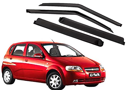 Image of CAR SAAZ Unbreakable Door Visor /Rain Visor /Wind Deflector Compatible with UVA (Set of 4Pcs)