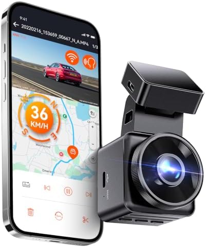 Vantrue E1 Lite 1080P Mini Dash Cam, 60fps HDR Night Vision Car Camera