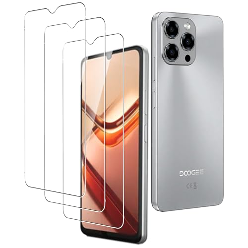 For DOOGEE Note 58/Note 58 Pro ガラスフィルム DOOGEE Note 58/Note 58 Pro フィルム 3枚セット 硬度9H 強化ガラス 液晶保護フィルム 2.5D 高透過率 飛散防止 気泡ゼロ 汚れ防止 自動吸着 貼