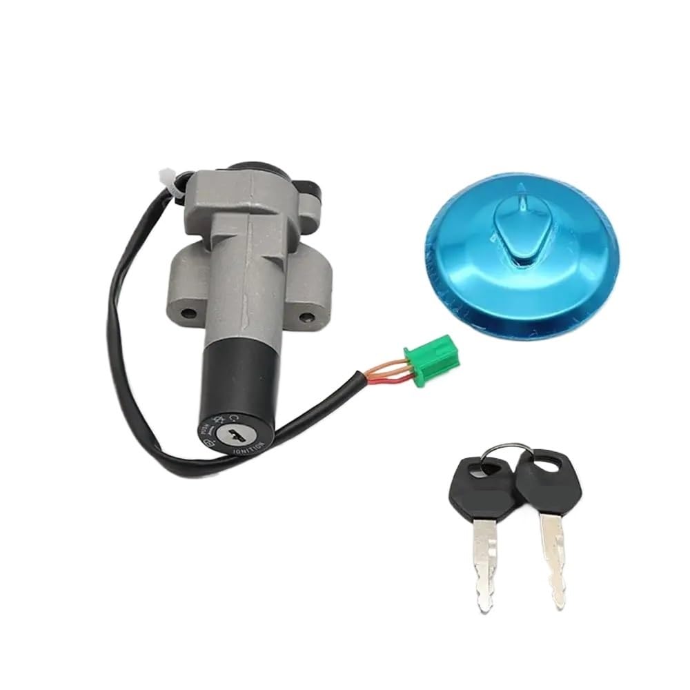 Interruptor Encendido para GN125-2F para GN125cc | Bloqueo interruptor encendido motocicleta 3 cables tapa combustible cubierta gas para GN125-2F para GN125cc