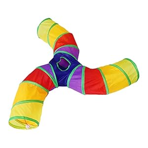 Bemodst Regenbogen 3-Wege Katzentunnel