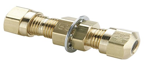 Parker Hannifin 62NBH-4 Brass Air Brake-NTA Bulkhead Union Fitting, 1/4