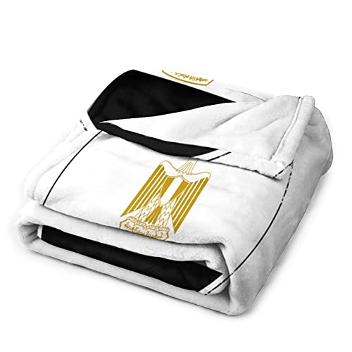 Couverture lit flanelle peluche drapeau Égypte finitions premium