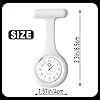 FANGWSSIBEI Silicone Nurse Watch Brooch, Infection Control Design, Fob Watch for Health Care Nurses, Doctors & Paramedics, Easy-to-Read Timepiece Pocket Clock (White) #1