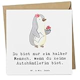 Mr. & Mrs. Panda Deluxe Karte Autohändlerin Herz - Weiß