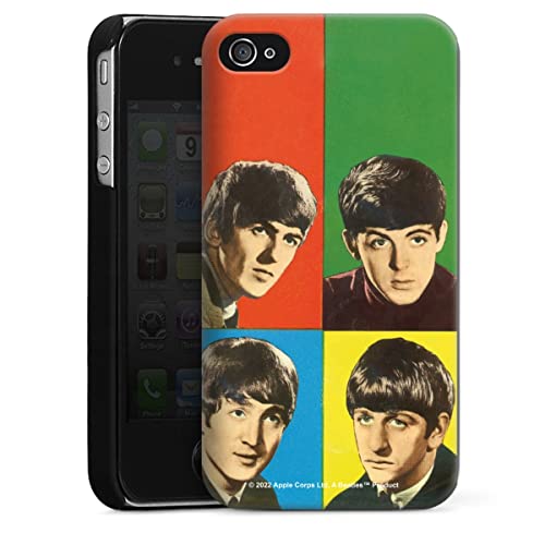 DeinDesign Coque Compatible avec Apple iPhone 4s Étui Housse Rock ‘n’ Roll Visages The Beatles - Les Beatles, Paul McCartney, John Lennon, RIngo Starr, George Harrison DeinDesign Coque Compatible avec Apple iPhone 4s Étui Housse Rock 'n' Roll Visages The Beatles