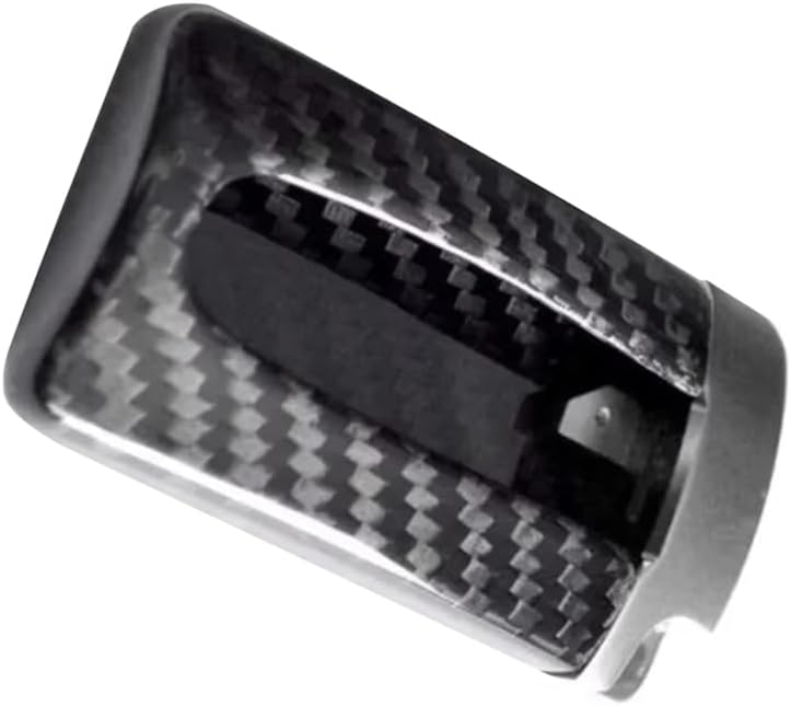 Car Key Fob Protective Cover Case In Real Carbon Fiber Compatible with Nissan GTR Infiniti U-Shaped Design Shell Bag Silver