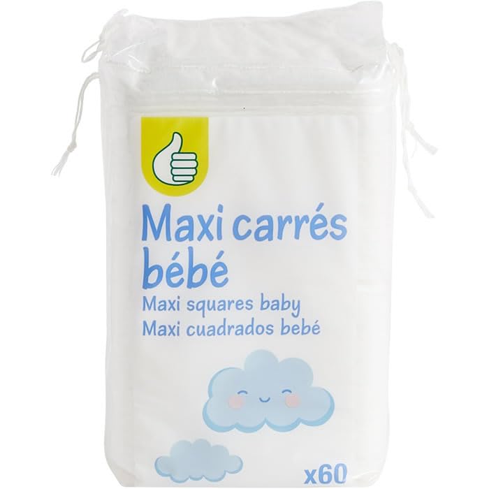 AUCHAN Essentiel Cotons carrés maxi 60 cotons