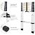 CJCXYJCY Aluminum Telescoping Ladders?EN131 Standards Multi-Purpose Folding Aluminum Extension Ladder,Bearing Weight:150kg(8.5Ft/2.6M)…