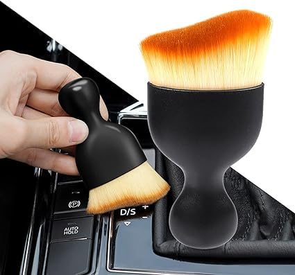 Car Interior Dust cleanerBrush, Soft Bristles Detailing Brush Dusting Tool for Automotive Dashboard, Air Conditioner Vents, Leather, Sofa, Electronics, Products Clean Soft Bristle Brush Scratch Free