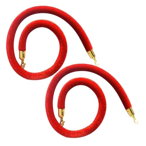Corde de barrière en velours rouge pour accueil d'hôtel et halls d'entrée élégants